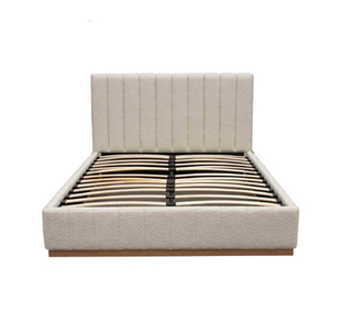 Bondi Boucle King Bed - Cream